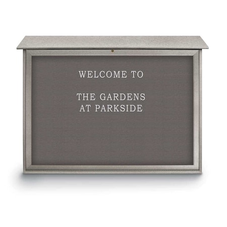 United Visual Products Indoor Enclosed Combo Board, 42"x32", Satin Frame/Black & Amethyst UVCB4232-BLACK-AMETHY